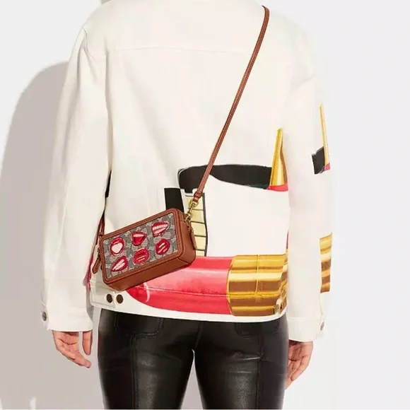 💋NWT💋 Coach X Tom Wesselmann Kira Crossbody Bag in Signature Textile Jacquard - Picture 5 of 5